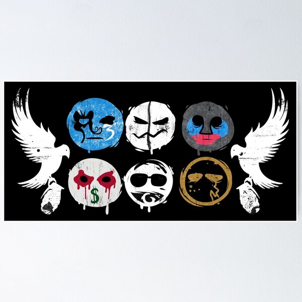 Hollywood Undead Mask Poster RB1412 product Offical hollywoodundead Merch