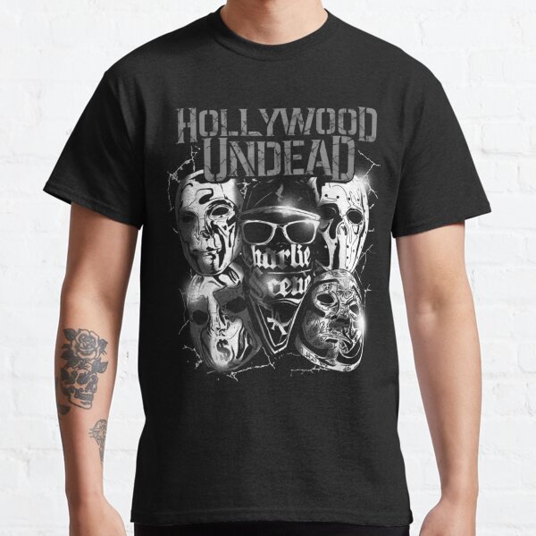 Hollywood Undead - Official Merchandise - Metal Masks Classic T-Shirt RB1412 product Offical hollywoodundead Merch