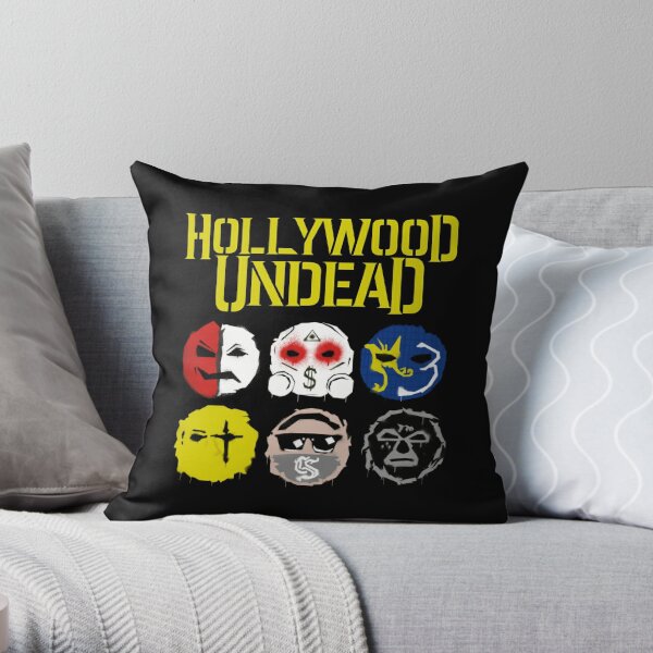 Hollywood Mask Undead Throw Pillow RB1412 product Offical hollywoodundead Merch