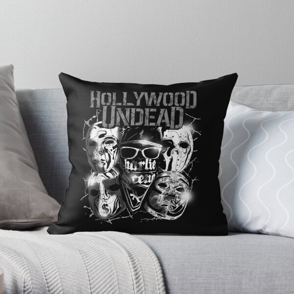 Hollywood Undead - Official Merchandise - Metal Masks Throw Pillow RB1412 product Offical hollywoodundead Merch