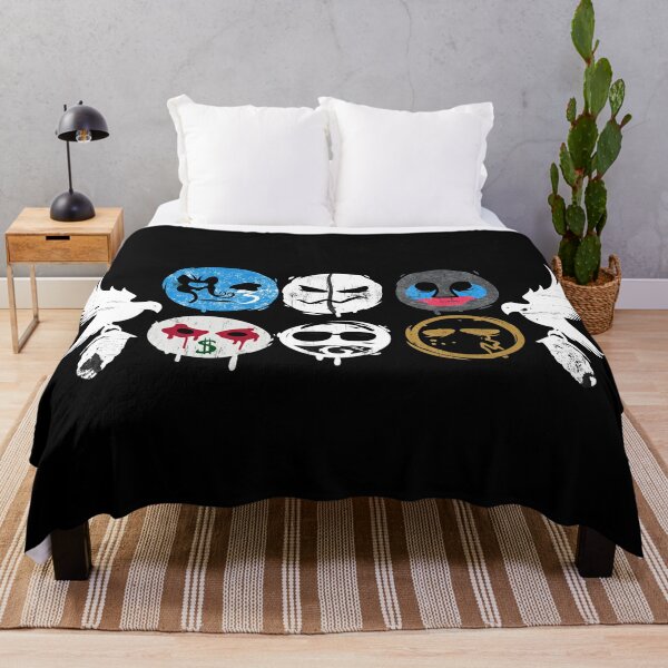 Hollywood Undead Mask Throw Blanket RB1412 product Offical hollywoodundead Merch