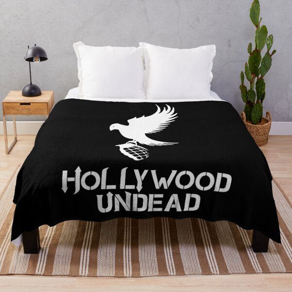 Undead Single Granade with Hollywood Bird Throw Blanket RB1412 product Offical hollywoodundead Merch